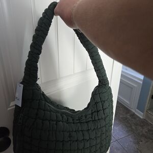 Elegant Green Quilted Women's Bag